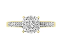 Apart Pierścionek z żółtego i białego złota z brylantami - 0,18 ct - próba 585< Wszystkie