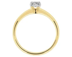 Apart Pierścionek z żółtego i białego złota z brylantem - 0,20 ct - próba 585< Pierścionki