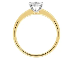 Apart Pierścionek z żółtego i białego złota z brylantem - 0,15 ct - próba 585< Wszystkie