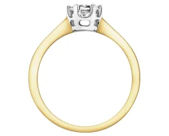Apart Pierścionek z żółtego i białego złota z brylantem - 0,15 ct - próba 585< Pierścionki