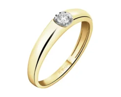 Apart Pierścionek z żółtego i białego złota z brylantem - 0,08 ct - próba 585< Wszystkie