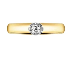 Apart Pierścionek z żółtego i białego złota z brylantem - 0,08 ct - próba 585< Wszystkie