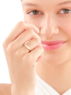 Apart Pierścionek z żółtego i białego złota z brylantem - 0,08 ct - próba 585< Wszystkie