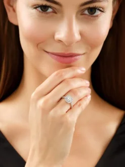 New Apart Pierścionek z żółtego i białego złota z diamentami - SI1/H - 1,00 ct - próba 585
