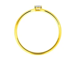 Apart Pierścionek z żółtego i białego złota z diamentami - 0,01 ct - próba 375< Pierścionki