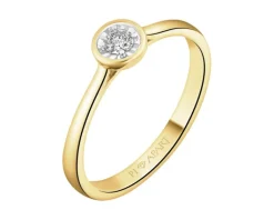 Apart Pierścionek z żółtego i białego złota z brylantem - 0,08 ct - próba 585< Pierścionki