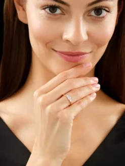 Sale Apart Pierścionek z żółtego i białego złota z diamentami – SI1/ H - 0,70 ct - próba 585