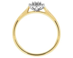 Apart Pierścionek z żółtego i białego złota z diamentami - 0,05 ct - próba 375< Pierścionki