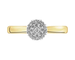 Apart Pierścionek z żółtego i białego złota z diamentami - 0,05 ct - próba 375< Pierścionki