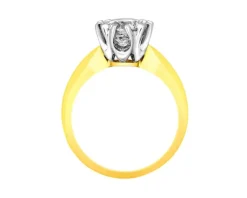 Apart Pierścionek z żółtego i białego złota z brylantem - SI1/H - 1,50 ct - próba 750< Pierścionki