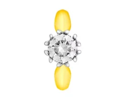Apart Pierścionek z żółtego i białego złota z brylantem - SI1/H - 1,50 ct - próba 750< Pierścionki