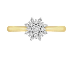 Apart Pierścionek z żółtego i białego złota z brylantami - 0,15 ct - próba 585< Wszystkie
