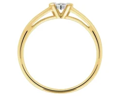 Clearance Apart Pierścionek z żółtego i białego złota z brylantem - 0,05 ct - próba 585