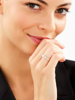 Clearance Apart Pierścionek z żółtego i białego złota z brylantami - 0,50 ct - próba 585