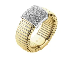 Discount Apart Pierścionek z żółtego i białego złota z brylantami - 0,51 ct - próba 750