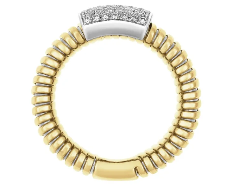 Discount Apart Pierścionek z żółtego i białego złota z brylantami - 0,51 ct - próba 750