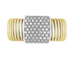 Discount Apart Pierścionek z żółtego i białego złota z brylantami - 0,51 ct - próba 750