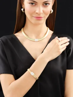 Discount Apart Pierścionek z żółtego i białego złota z brylantami - 0,51 ct - próba 750