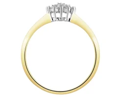 Discount Apart Pierścionek z żółtego i białego złota z brylantami - 0,15 ct - próba 585