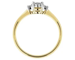 Apart Pierścionek z żółtego i białego złota z brylantami - 0,08 ct - próba 585< Pierścionki