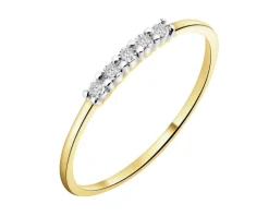 Apart Pierścionek z żółtego i białego złota z diamentami - 0,02 ct - próba 585< Wszystkie
