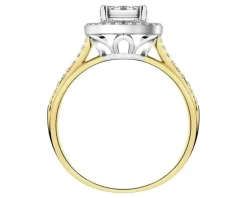Clearance Apart Pierścionek z żółtego i białego złota z brylantami - 0,43 ct - próba 585