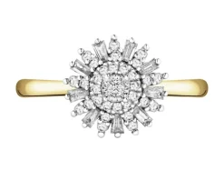 Apart Pierścionek z żółtego i białego złota z diamentami - 0,25 ct - próba 585< Pierścionki