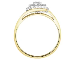 Sale Apart Pierścionek z żółtego i białego złota z brylantami - 0,05 ct - próba 375