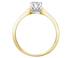 Sale Apart Pierścionek z żółtego i białego złota z brylantami - 0,13 ct - próba 585