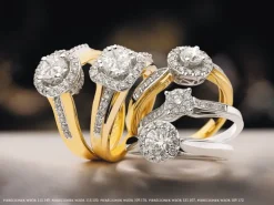 Apart Pierścionek z żółtego i białego złota z diamentami - 0,67 ct - próba 585< Pierścionki