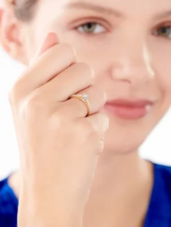 Apart Pierścionek z żółtego i białego złota z brylantami - 0,20 ct - próba 585< Wszystkie