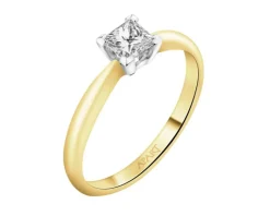 Apart Pierścionek z żółtego i białego złota z diamentem - 0,50 ct - próba 585< Pierścionki