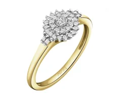 Apart Pierścionek z żółtego i białego złota z diamentami - 0,23 ct - próba 585< Pierścionki