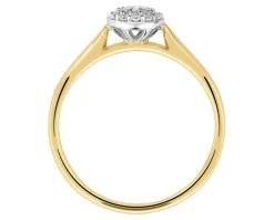Apart Pierścionek z żółtego i białego złota z diamentami - 0,25 ct - próba 585< Pierścionki