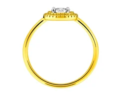Apart Pierścionek z żółtego i białego złota z diamentami - 0,22 ct - próba 585< Pierścionki