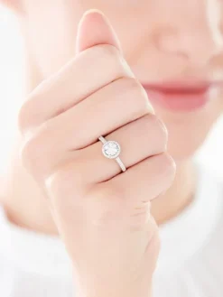 Apart Pierścionek z żółtego i białego złota z brylantami - 0,34 ct - próba 585< Pierścionki