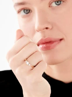 New Apart Pierścionek z żółtego i białego złota z brylantami - 0,12 ct - próba 585