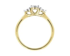 New Apart Pierścionek z żółtego i białego złota z brylantami - 0,12 ct - próba 585