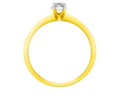 Apart Pierścionek z żółtego i białego złota z brylantem - 0,15 ct - próba 585< Pierścionki