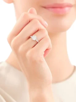Clearance Apart Pierścionek z żółtego i białego złota z brylantami - 0,75 ct - próba 585
