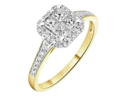 Apart Pierścionek z żółtego i białego złota z diamentami - 0,50 ct - próba 585< Wszystkie
