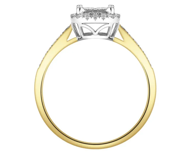 Apart Pierścionek z żółtego i białego złota z diamentami - 0,50 ct - próba 585< Wszystkie