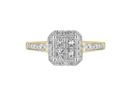 Apart Pierścionek z żółtego i białego złota z diamentami - 0,50 ct - próba 585< Wszystkie