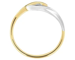 Apart Pierścionek z żółtego i białego złota z brylantem - 0,07 ct - próba 585< Pierścionki