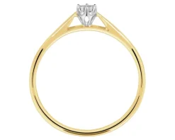 Apart Pierścionek z żółtego i białego złota z brylantem - 0,03 ct - próba 585< Pierścionki