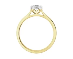 Apart Pierścionek z żółtego i białego złota z brylantem - 0,30 ct - próba 585< Pierścionki
