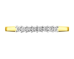 Discount Apart Pierścionek z żółtego i białego złota z diamentami - 0,02 ct - próba 375