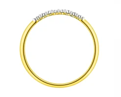 Discount Apart Pierścionek z żółtego i białego złota z diamentami - 0,02 ct - próba 375