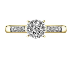 Apart Pierścionek z żółtego i białego złota z brylantami - 0,21 ct - próba 585< Pierścionki