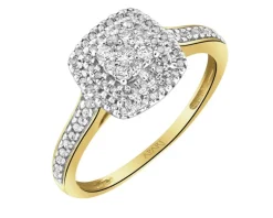 Apart Pierścionek z żółtego złota z diamentami - 0,25 ct - próba 585